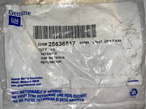 Genuine GM 25636517 Front Frame Cross Member Retainer Set of 2 - Picture 2 of 2