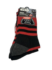STAR WARS boys athletic crew socks 2 pairs size 10-4