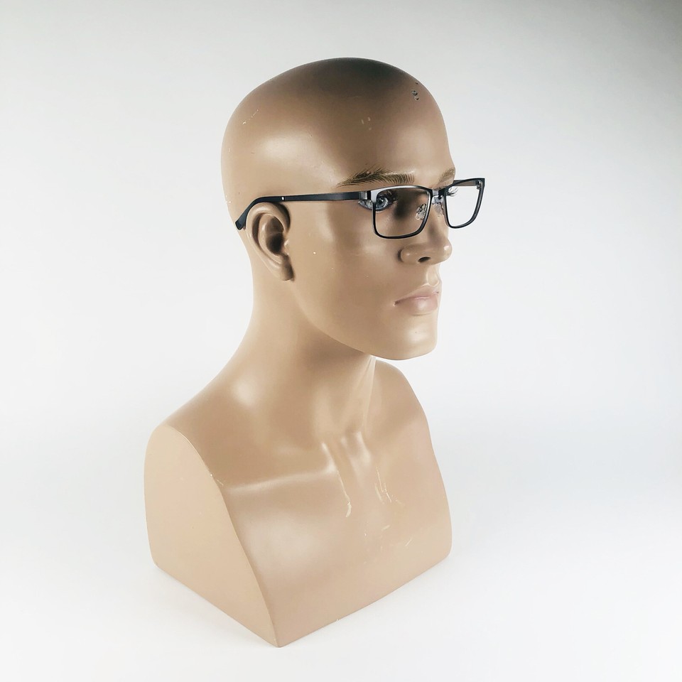 SPECSAVERS eyeglasses SATIN BLACK RECTANGLE glasses frame MOD: LUKAS ...