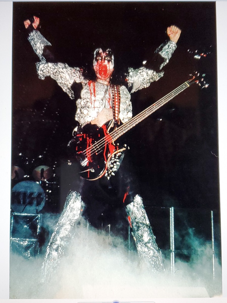 KISS poster 24X36 custom GENE SIMMONS DYNASTY CONCERT SPITTING