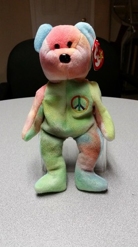 TY BEANIE BABY - PEACE - UN NUMBERED, TAG 1996 ,Handmade in CHINA, P.V.C. - Picture 2 of 8