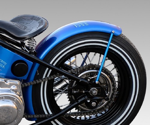 180mm Fender Heckfender passend für Harley Triumph Guzzi VT 600  VN800 VS XVS - Bild 5 von 5