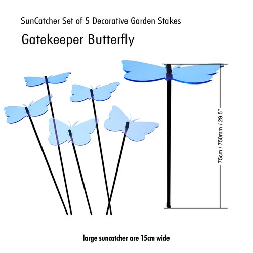 Garden Décor Ornaments 5x Large Butterfly Stakes Design Dcoration Gift Idea - Picture 9 of 33