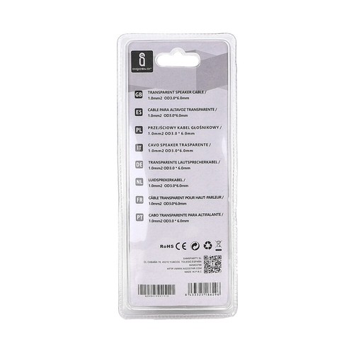 Cavo Audio per altoparlanti 2x1mm2 in rame 10m trasparente Aigostar - Photo 3/3