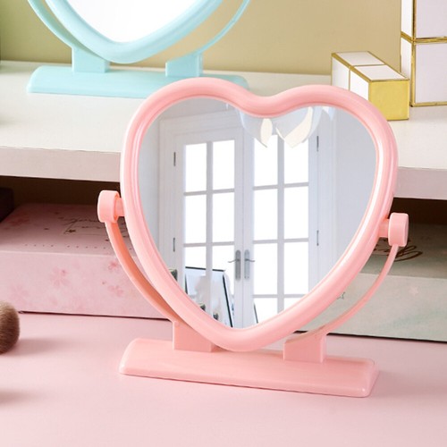 1PC Heart Mirror Desk Makeup Mirror Tabletop Vanity Mirror Double-sided Mirror - Picture 11 of 12