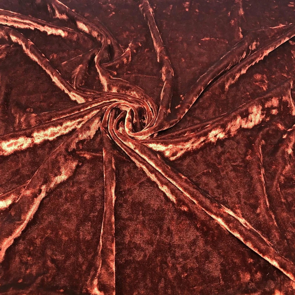 Terciopelo elástico triturado de cobre sólido Foto 4 de 4