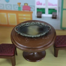 1/6 Scale Dollhouse Miniatures Metal Tray Plates Accessories Kitchen 11.5" Inch
