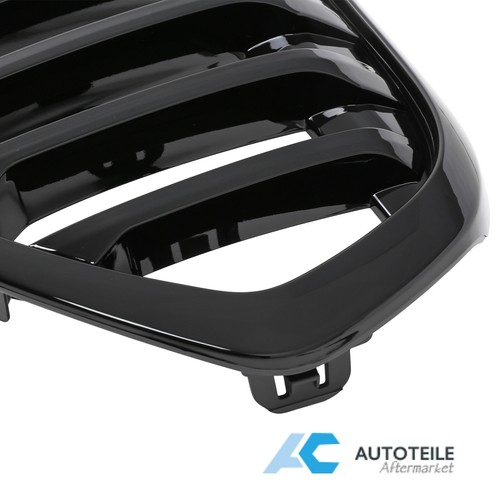Nieren Sport Grill Kühlergrill für BMW X1 F48 2020- glänzend Schwarz Einzelsteg - Bild 4 von 4