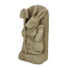 George Carruth GARDENING RABBIT 6" Garden Sculpture Bunny Cast Stone 1994