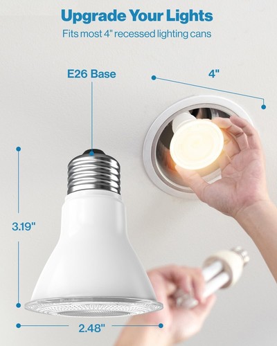 LED Bulbs 7W Dimmable 3000K Warm White 470 Lumens E26 Waterproof Outdoor Indoor - Picture 5 of 9