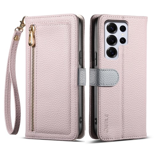 For Samsung S25 Edge S24 S23 Ultra Plus FE Zipper Wallet Case Flip Leather Cover - Picture 19 of 79