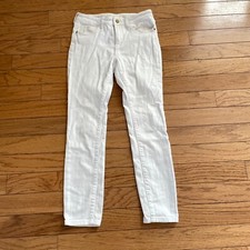 Pilcro  The Letterpress Anthropologie Script Women Size 27 White Skinny Jeans