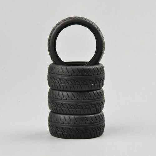 4Pcs 1/10 On-Road Car Rubber Racing Tyres Tires PP0150 fit HSP HPI W:26 D:62.5mm - Picture 2 of 7