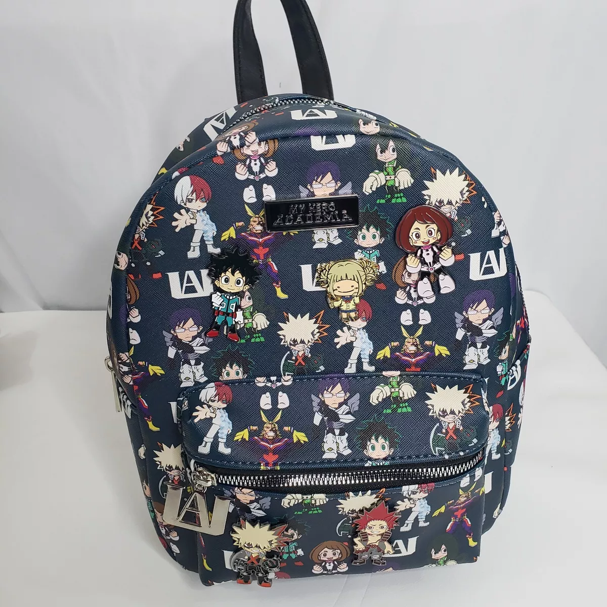 My Hero Academia Chibi Mini Backpack With Enamel Pins Bag Deku All