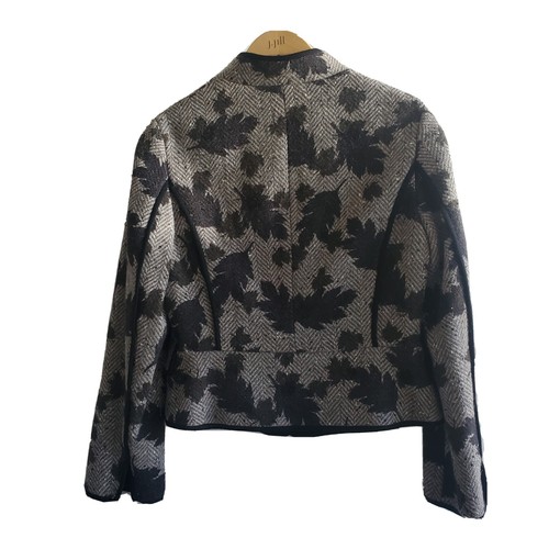 Hiroko Koshino Bis Wool Blend Business Blazer Jacket Gray Medium Size - Picture 2 of 10
