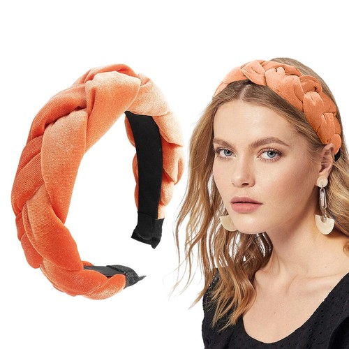 Velvet Braided Headbands for Women, Girls,Wide, Non-Slip Padded Hair Accessories - Picture 52 of 69