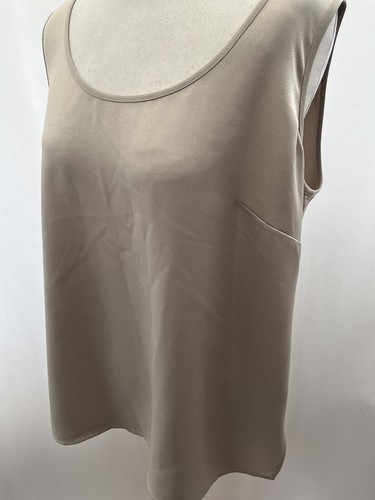 Elvi Women's Grey Sleeveless Satin Blouse Size 16 - Picture 8 of 12