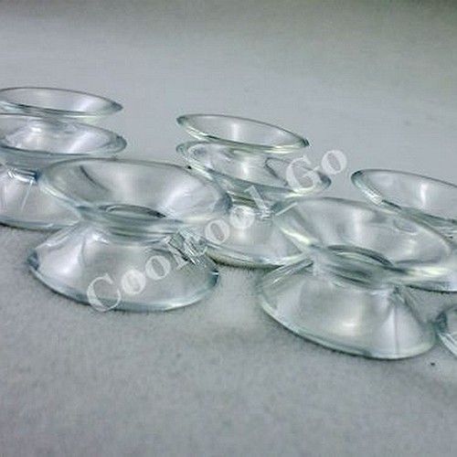 10x Clear PVC Strong Double Sided Suction Cups Pad Sucker 20mm New - Picture 3 of 3