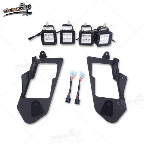Fit Polaris Ranger 570&900 XP/CREW 24W LED Light Pods Hidden Headlight Mount Kit - Picture 9 of 10
