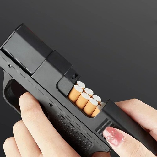 Nuovo Accendino Turbo Gas Antivento Pistola Saldatura Portasigarette Insolito Campeggio Giocattolo - Foto 18 di 26
