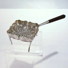 Antique Davis & Galt Sterling Silver Repousse Footed Tea Strainer - Victorian SL