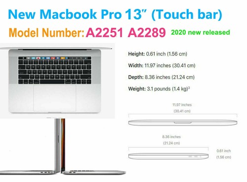 Para Nuevo MacBook Air Pro M1 M2 Goma Estuche Rígido Suave Cubierta Llavero Sungalss Gato - Imagen 9 de 12