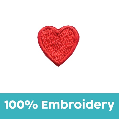 Iron On Tiny Heart Patches (10-Pack) Red, Black, & Gold Heart Patch Applique - Picture 7 of 11