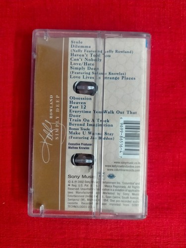 Kelly Rowland Simply Deep RARE orig Cassette tape INDIA indian insert Sony Music - Picture 3 of 6