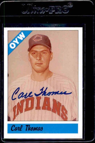Carl Thomas Cleveland Indians Fritsch OYW #115 signierte Baseballkarte VERSTORBEN