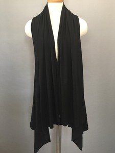 Women-039-s-Aryeh-L-black-NWT-vest-shrug-Chic-Boho-Lagenlook-layer-up