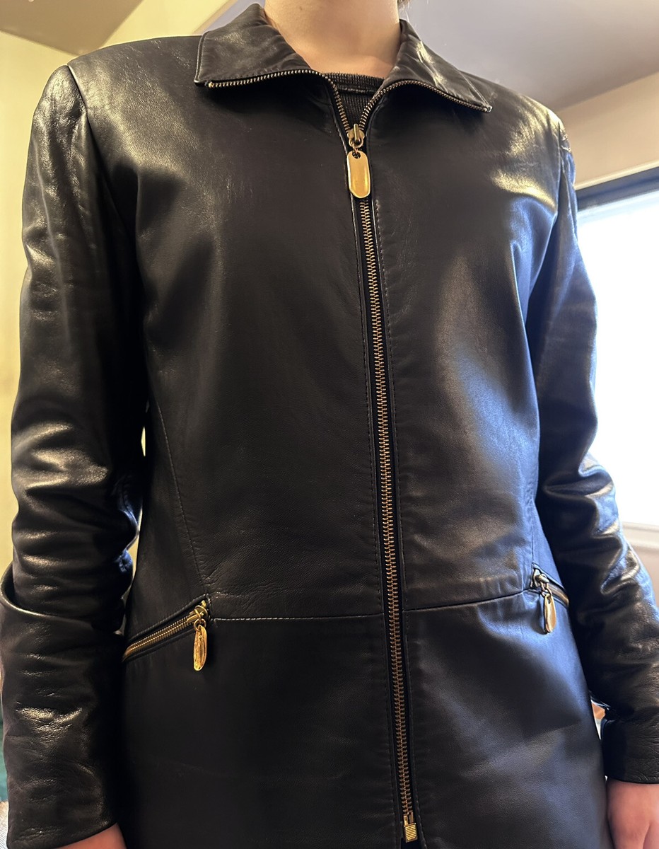 Vintage 90's Donna Karan NY Leather Skirt And Jacket Set Vintage 90's Donna Karan NY Leather Skirt And Jacket Set