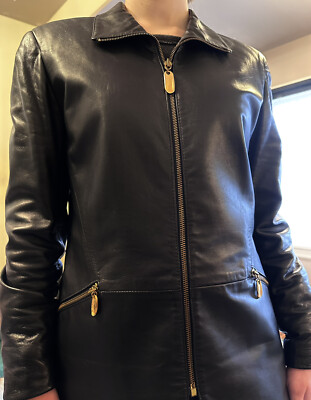 Vintage 90's Donna Karan NY Leather Skirt And Jacket Set Vintage 90's Donna Karan NY Leather Skirt And Jacket Set
