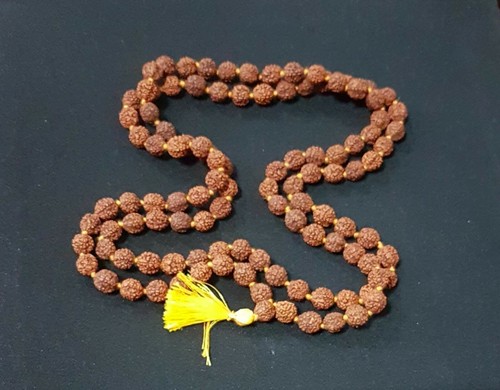 10 mm Rudraksha Mala Rudraksh Japa Mala Rosario CUENTAS MEDITACIÓN HINDÚ 108+1 CUENTAS - Imagen 2 de 3