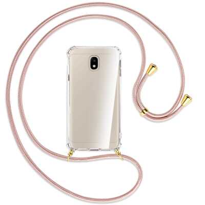 Collier pour Samsung Galaxy J3 2017 or rose (O) Etui Coque