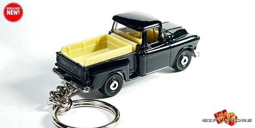 🎁🎁RARE KEYCHAIN 55/56/57 BLACK GMC™ STEPSIDE 3100 CUSTOM Ltd Ed. NICE GIFT🎁🎁 - Picture 4 of 10