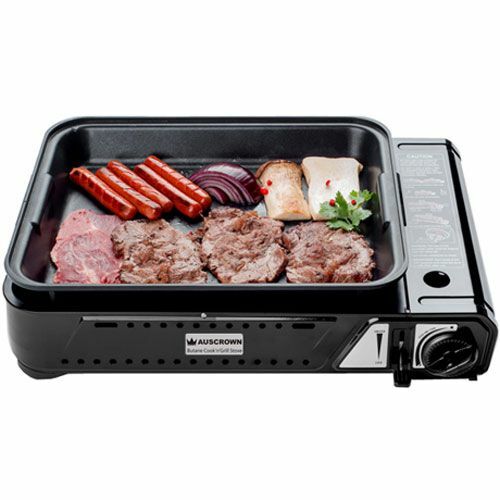 Auscrown Portable Butane Cooker Cook 'n' Grill Stove Combo + Carry Case AD8550 - Picture 3 of 5
