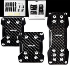 Vision Universal Polish Carbon 3pcs Racing Pedal Pad Set Manual Mt