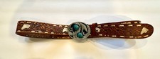 Siskiyou Belt Buckle With Leather Belt Size 36 Belt Has Horse Heads Beautiful.