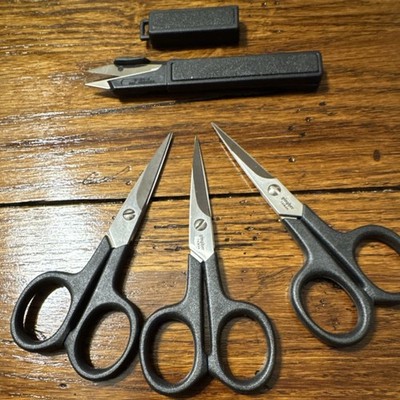 Gingher Stainless Steel Lightweight Standard Straight Cut Scissors Set 4''