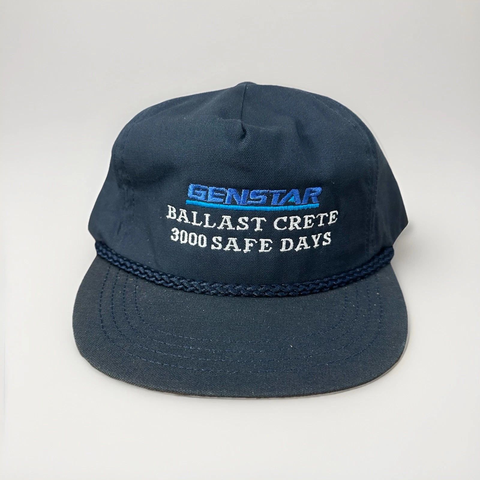 Vintage GENSTAR Ballast Crete 3000 Safe Days Rope Snapback Hat
Opens in a new window or tab