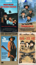 WESTERNS 4 VHS Willie Nelson Kris Kristoffers...