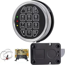 Gun Safe Lock Replacement Fireproof Chrome Keypad with SwingBolt Lock .