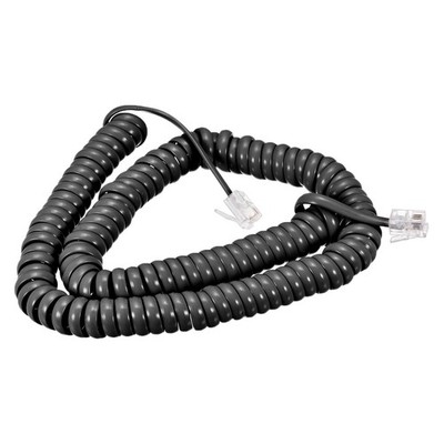 Telephone Handgerät 4P4C 13.12Ft Spiralkabel für Festnetztelefone Schwarz 2 Pack