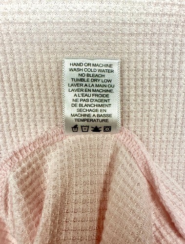 Top termico Wildfox Santa Unicorn oversize waffle maglia rosa manica lunga XS USA - Foto 7 di 7