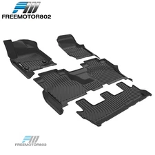 Fits 21-24 Ford Expedition Max All Weather Heavy Duty 3D Floor Mats Liners TPE