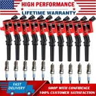 10 Pack Ignition Coil & Spark Plug Kit For Ford F250 F350 F450 6.8L V10 DG508