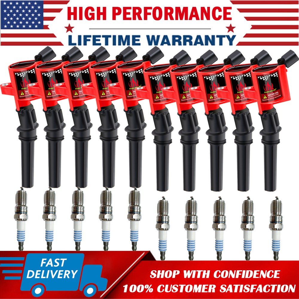& Spark Plug Kit For Ford F250 F350 F450 6.8l V10 Dg508