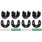 2 Sätze Badezimmer Duschvorhang Pole Sockel Schrank Stab Ende Schwarz