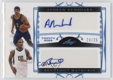 2022-23 Leaf Trinity Dual Holo Platinum 24/25 Andrew Nembhard #DA-2 Auto 19ed