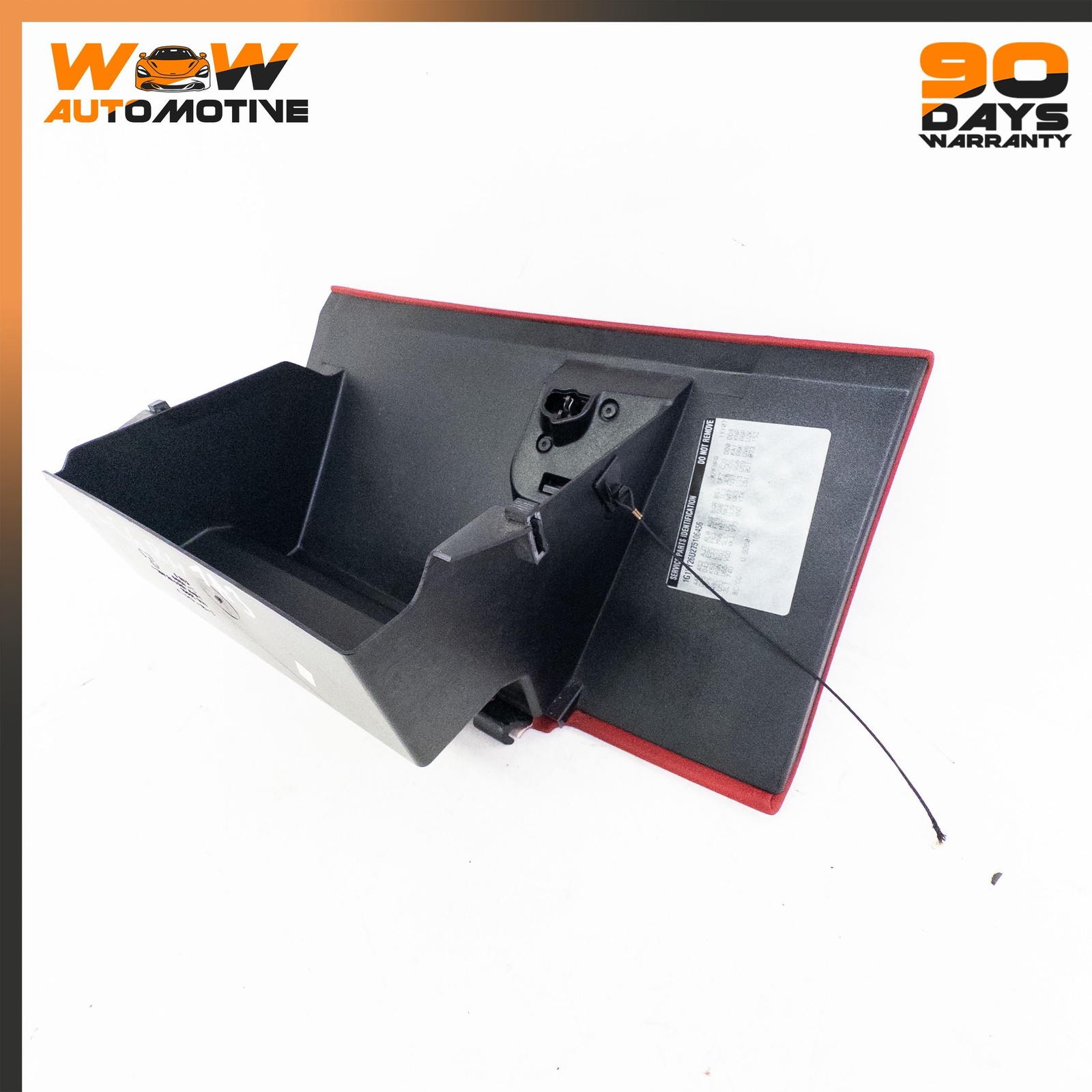 06-13 CHEVROLET CORVETTE C6 DASHBOARD COMPLETE GLOVE BOX ASSEMBLY RED OEM